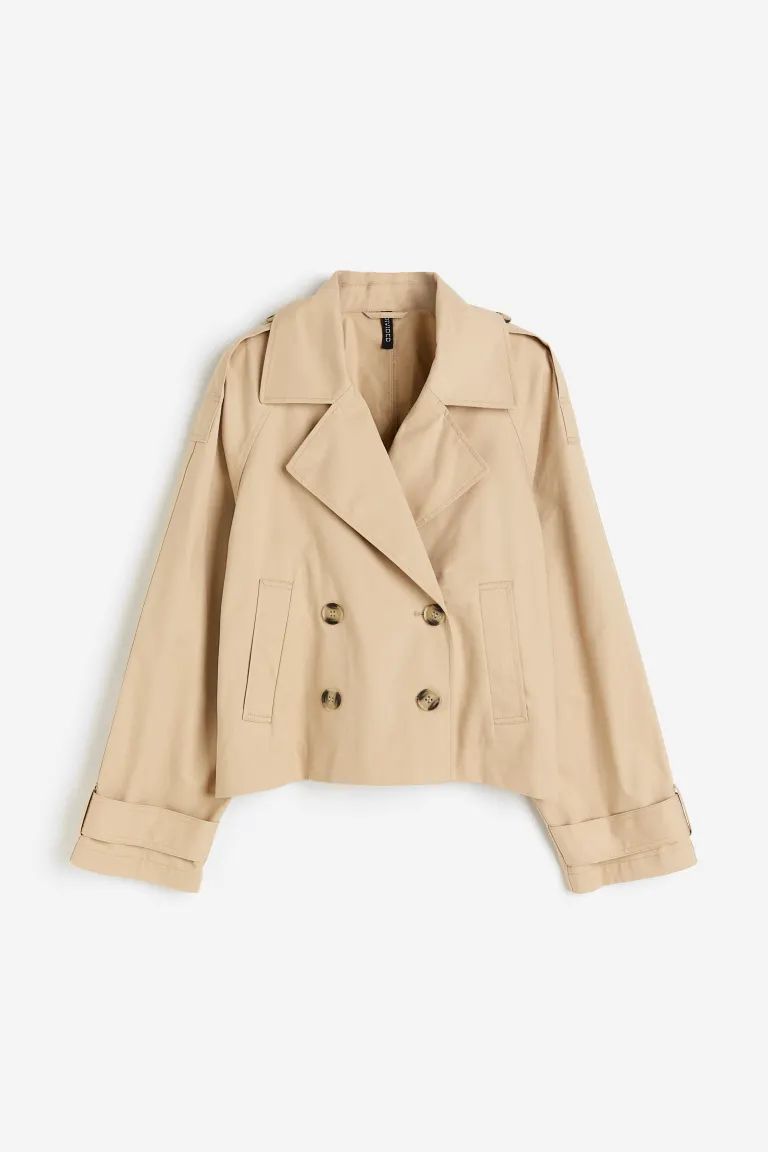 Short Twill Pea Coat | H&M (US + CA)