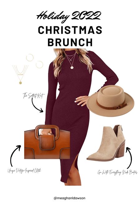 Holiday brunch with your besties? 
Casual office party? 
This soft as butter sweater dress is the perfect look for both.
With a thick and forgiving knit (read: it’s not see through), this wine-colored dress is flattering, functional, and the perfect dress for your all of casual holiday get-together needs. 

#LTKHoliday #LTKSeasonal #LTKunder50