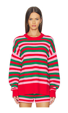 BEACH RIOT Callie Sweater in Ruby Stripe from Revolve.com | Revolve Clothing (Global)