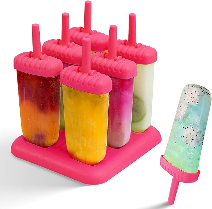 New Resunable Popsicles Molds,Pack of 6 Pce Ice Popsicle Maker- Food Grade BPA Free,Easy-Release ... | Amazon (US)