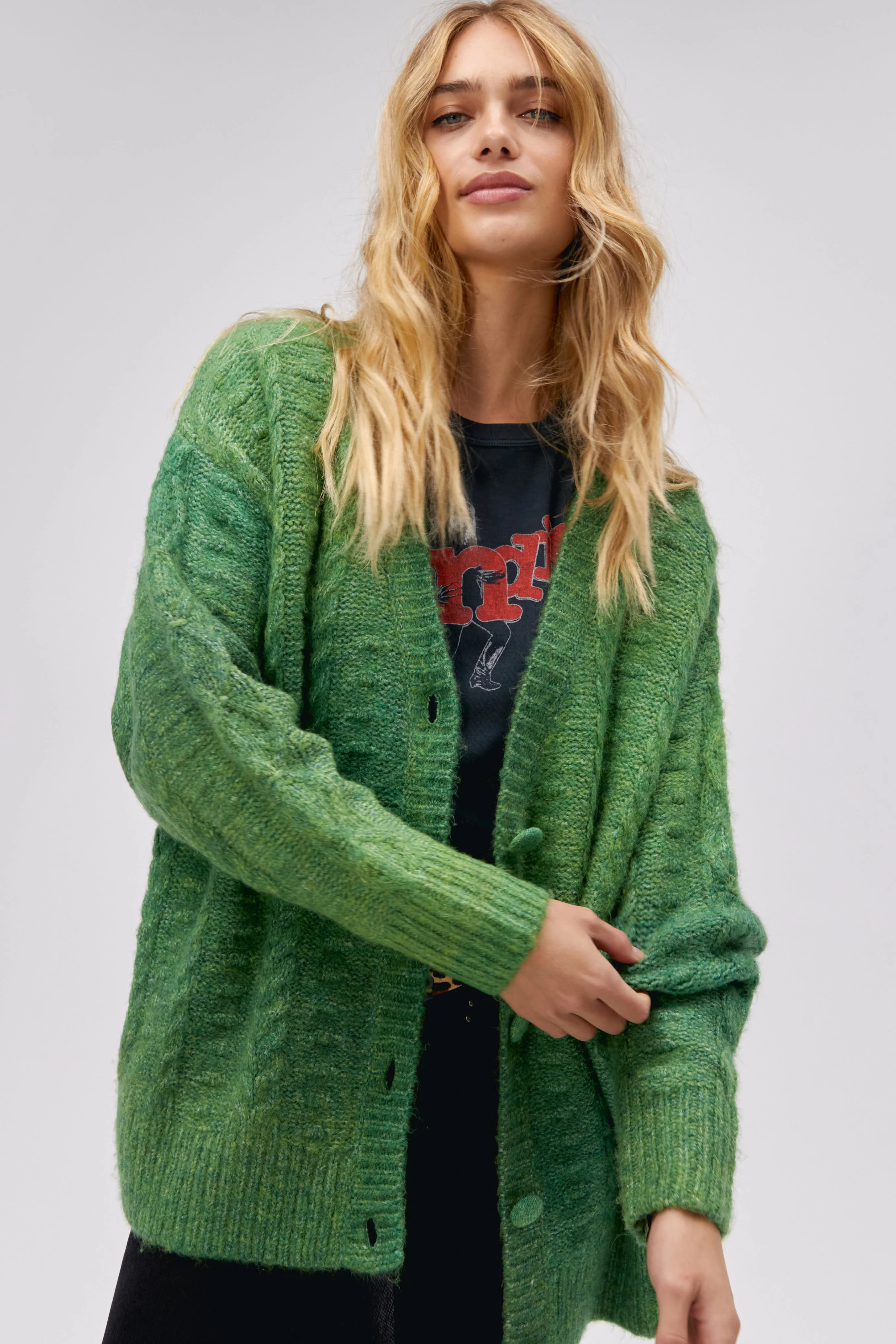 Ombre Cardigan in Green Jade | Daydreamer