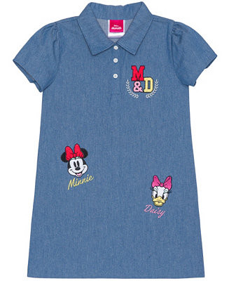 Toddler and Little Girls Minnie Daisy Denim Dress | Macy's
