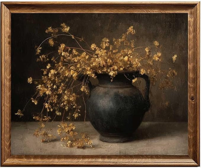 Rustic Dark Floral Autumn Wall Art – Moody Vintage Botanical Print – French Country Cottageco... | Amazon (US)