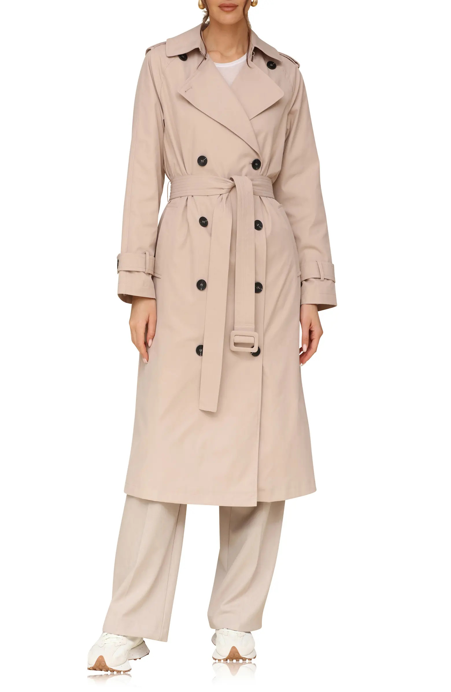 Avec Les Filles City Relaxed Water Resistant Belted Trench Coat | Nordstrom | Nordstrom