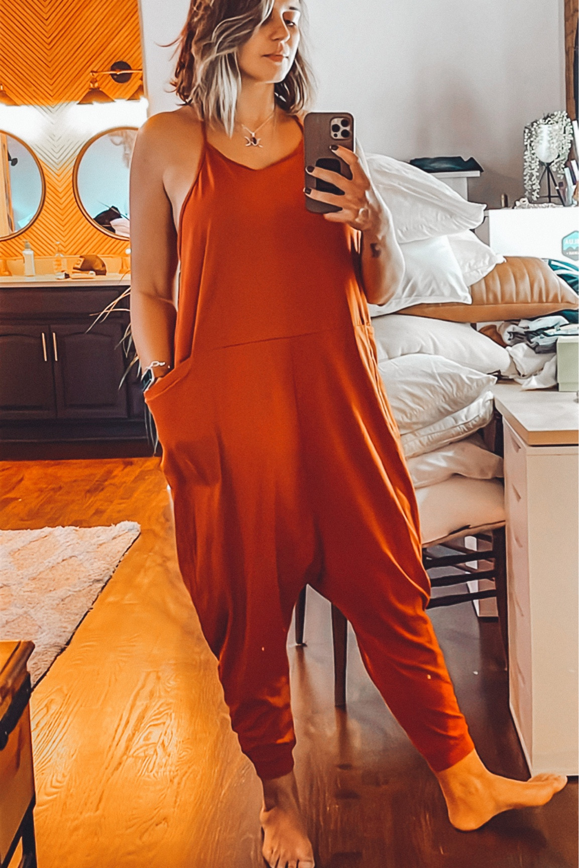 SHEIN EZwear Patch Pocket Drop Crotch Hem Slip Jumpsuit

#LTKunder100 #LTKFind #LTKU