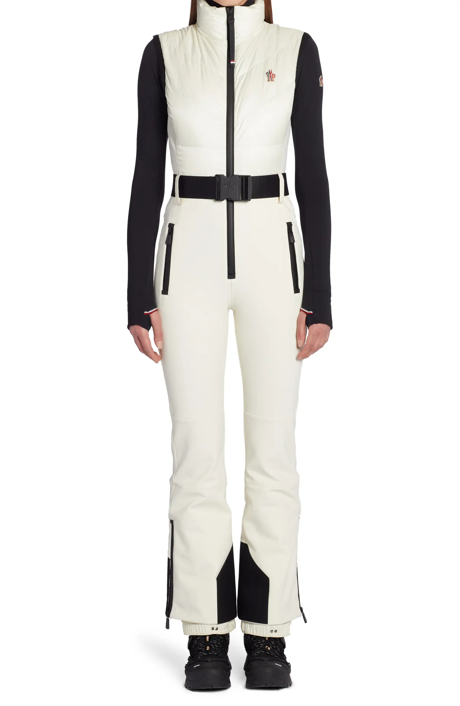 Water Repellent Mixed Media Ski Jumpsuit | Nordstrom