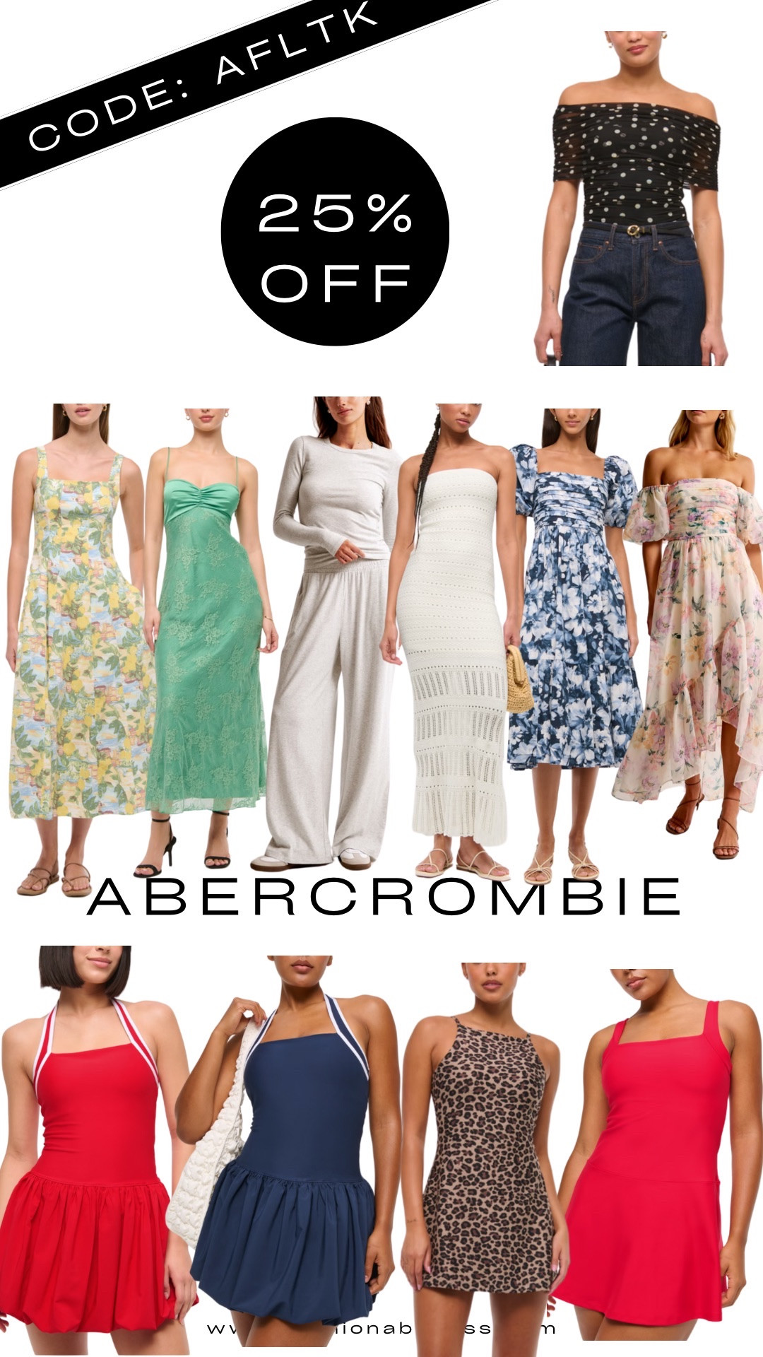 25% off Abercrombie! Some adorable dresses for a date night outfit! 

#LTKFindsUnder50 #LTKStyleTip #LTKOver40