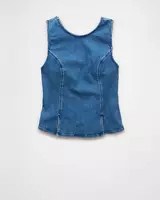 AE High Neck Denim Tank Top | American Eagle Outfitters (US & CA)
