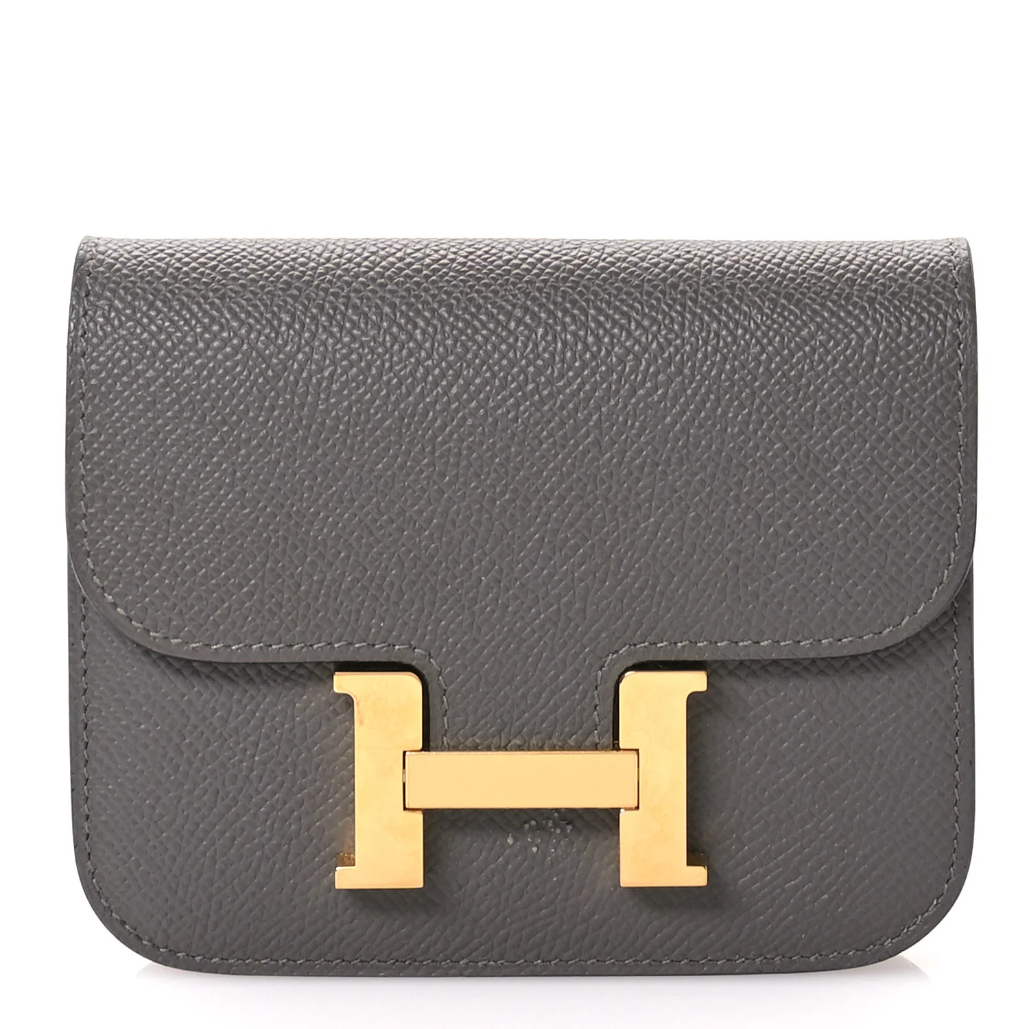 Epsom Constance Slim Wallet Gris Meyer | FASHIONPHILE (US)