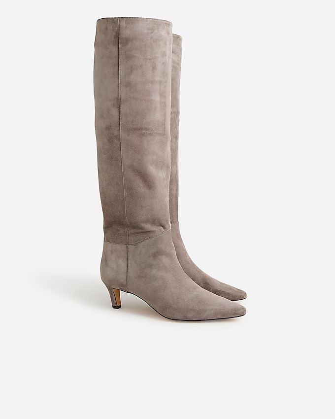 Stevie knee-high ankle boots in suede | J.Crew US