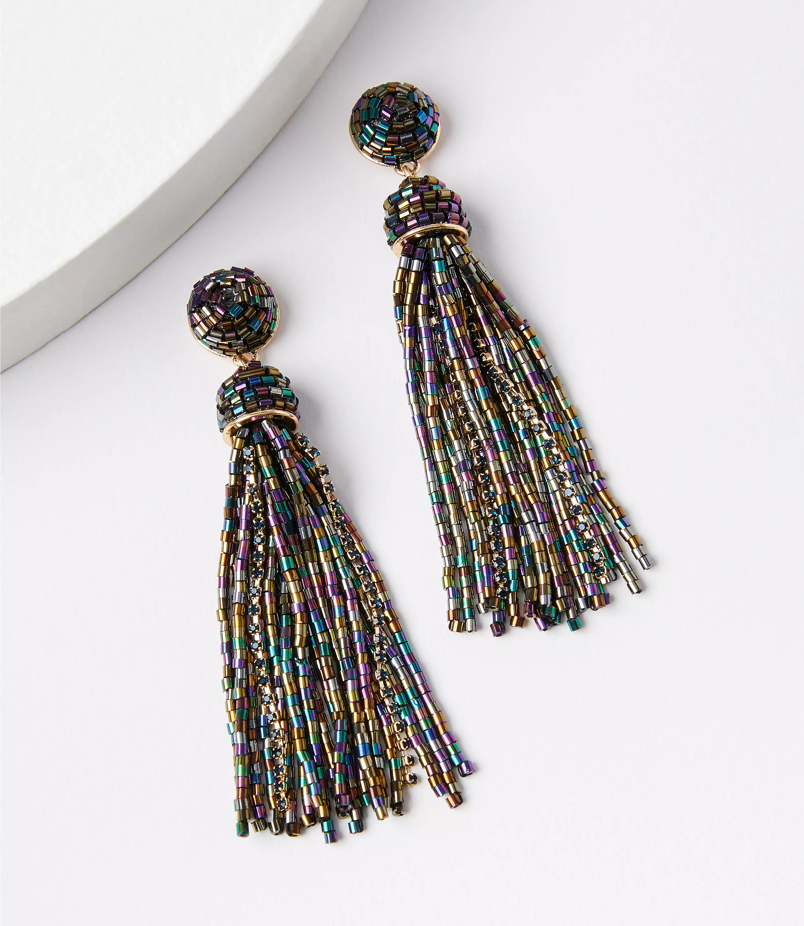 Beaded Tassel Earrings | LOFT