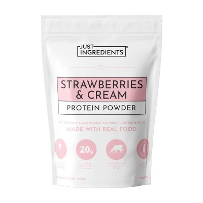 Just Ingredients Strawberries and Cream Protein Mix - 1.49lb - 15 servings | Target