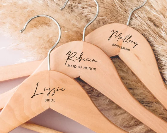 Custom Bridesmaid Hangers  Bridesmaid Gifts  Hangers for - Etsy | Etsy (US)