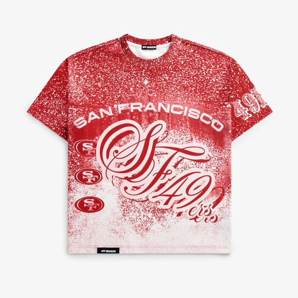 San Francisco 49ers Off Season Unisex Jumbo Print Graphic T-Shirt - Scarlet | Fanatics