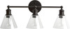 Click for more info about Rivet Industrial Triple Glass Shade Bathroom Vanity Fixture With 3 Edison Light Bulbs - 35 x 7.5 ...