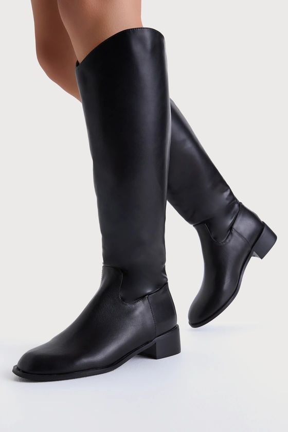 Leraine Black Knee-High Boots | Lulus (US)