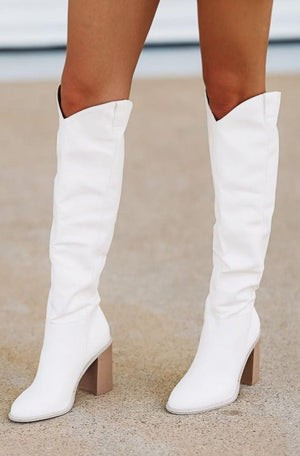 Need You Right Now Boots - White | Hazel and Olive