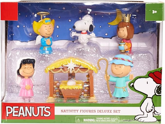 Peanuts Christmas Nativity Figure Set, 8-inch Collectible Figures, Decorations and Toys, Kids Toy... | Amazon (US)