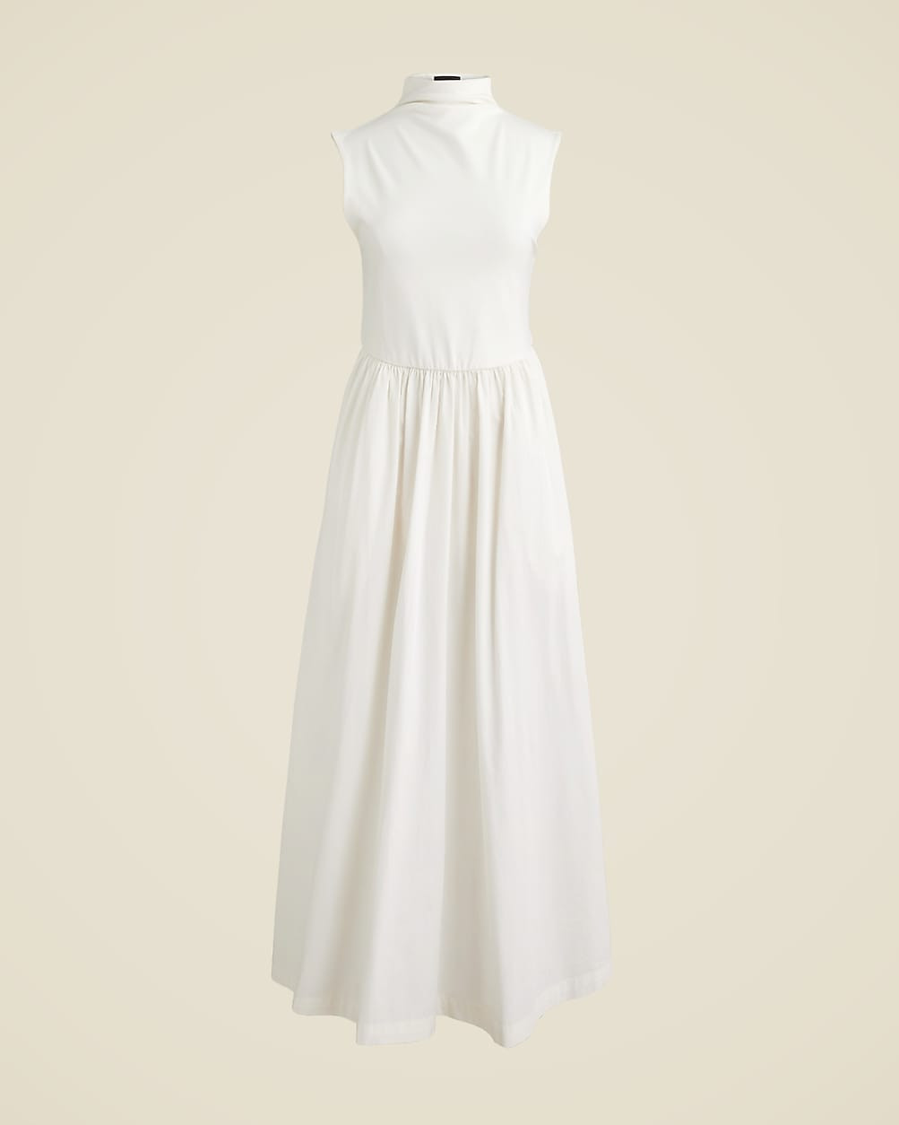 Fitted knit mockneck dress with poplin skirt | J. Crew US