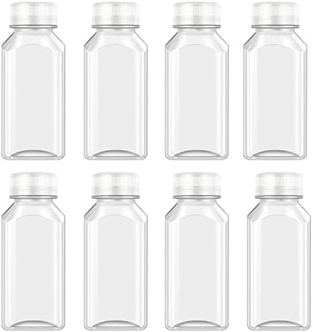 8 Pcs 8 Oz Juice Bottles Plastic Mini Fridge Bottles, Leak Proof, Beverage Containers for Juice, ... | Amazon (US)