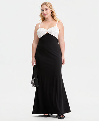 Trendy Plus Size Ruched-Bust Mermaid Gown, Created for Macy's | Macy's