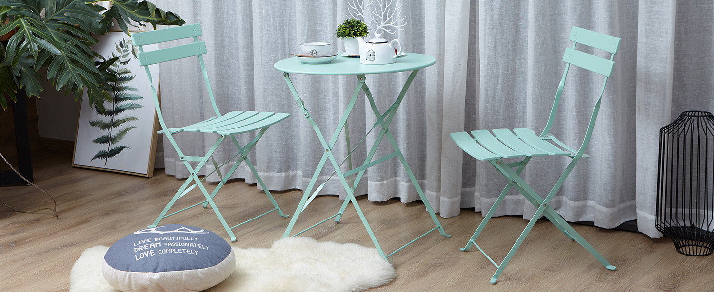 Grand patio Premium Steel Patio Bistro Set, Folding Outdoor Patio Furniture Sets, 3 Piece Patio S... | Amazon (US)