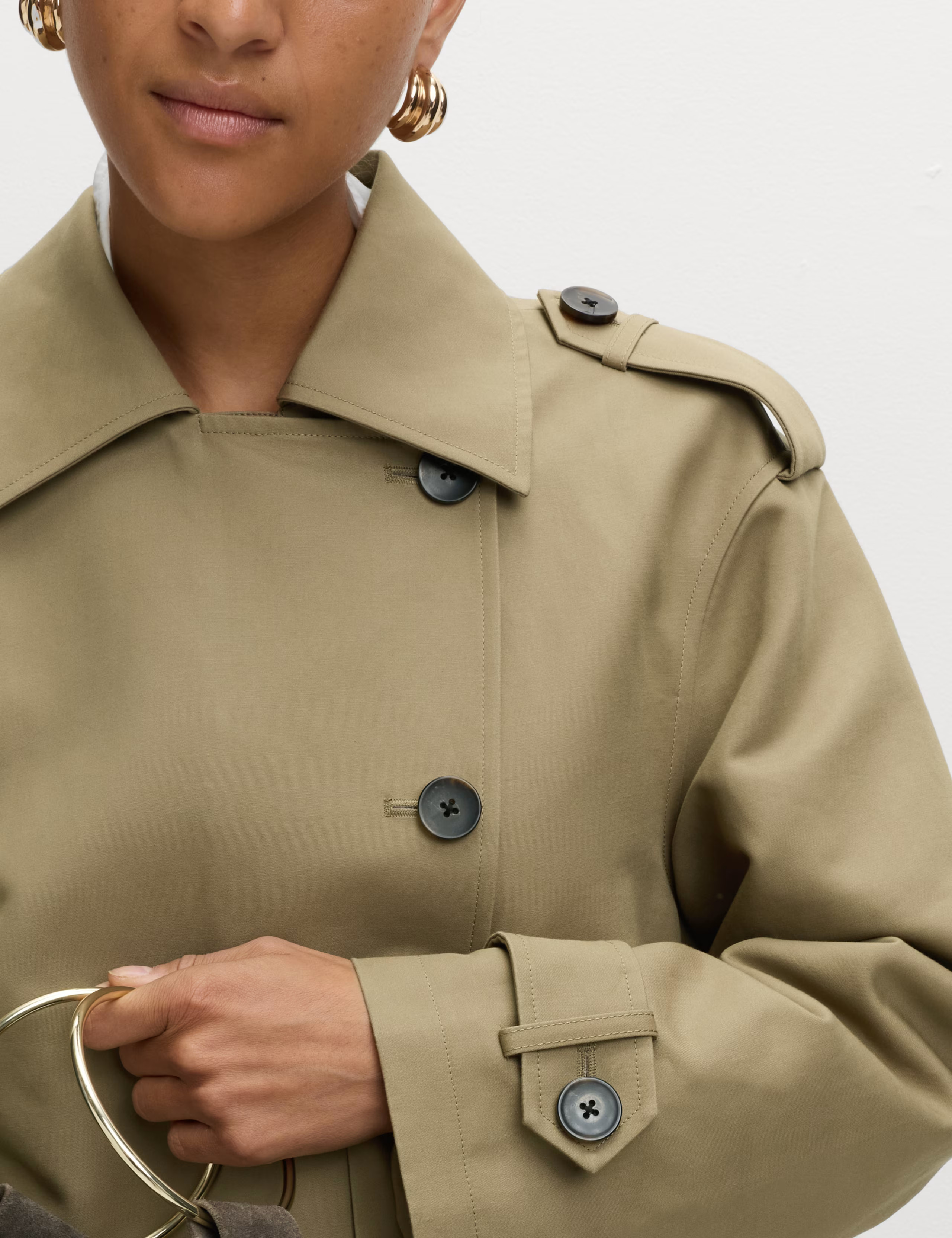 Cotton Rich Asymmetric Short Trench Coat | Marks & Spencer (UK)