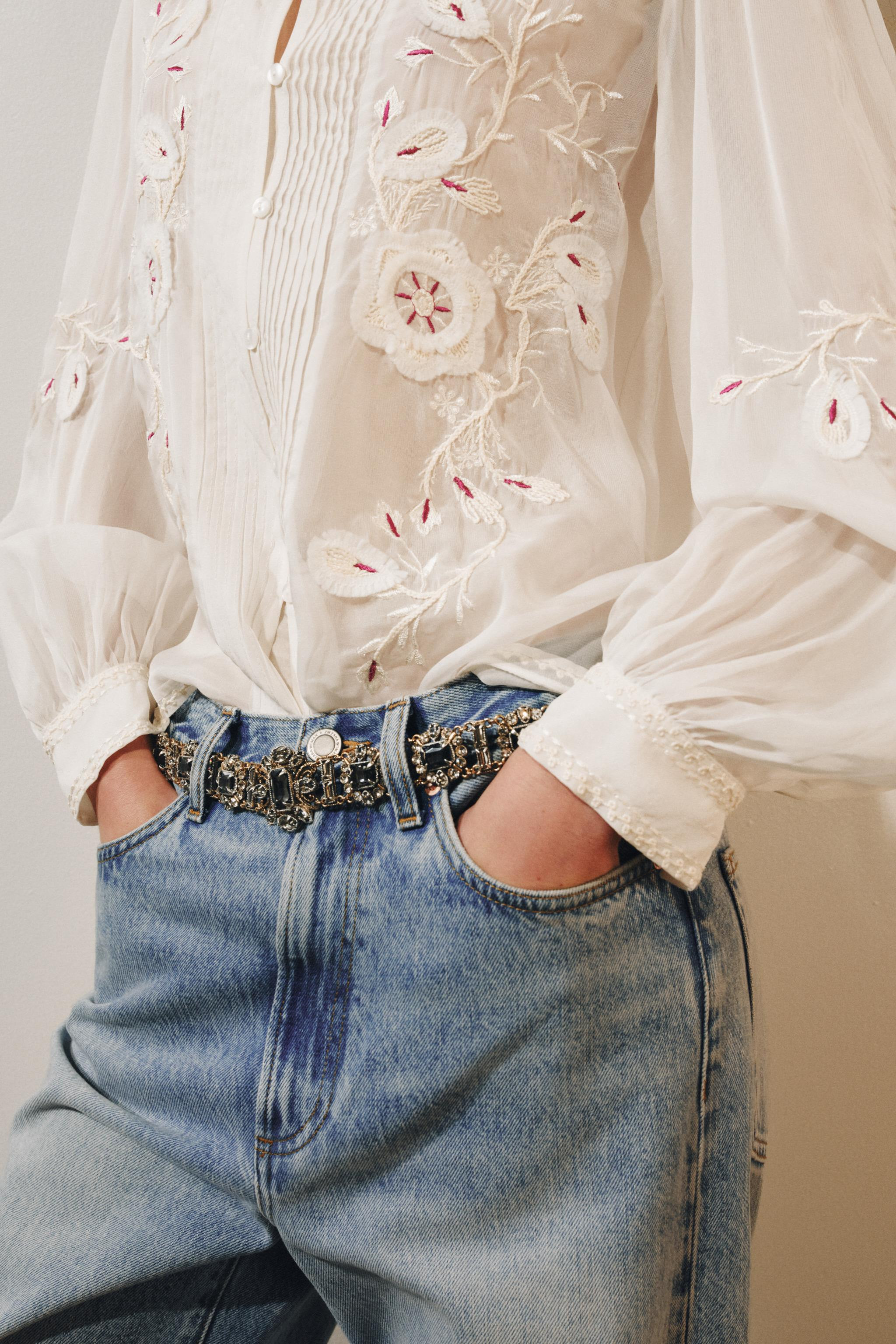 METAL JEWEL BELT | Zara US