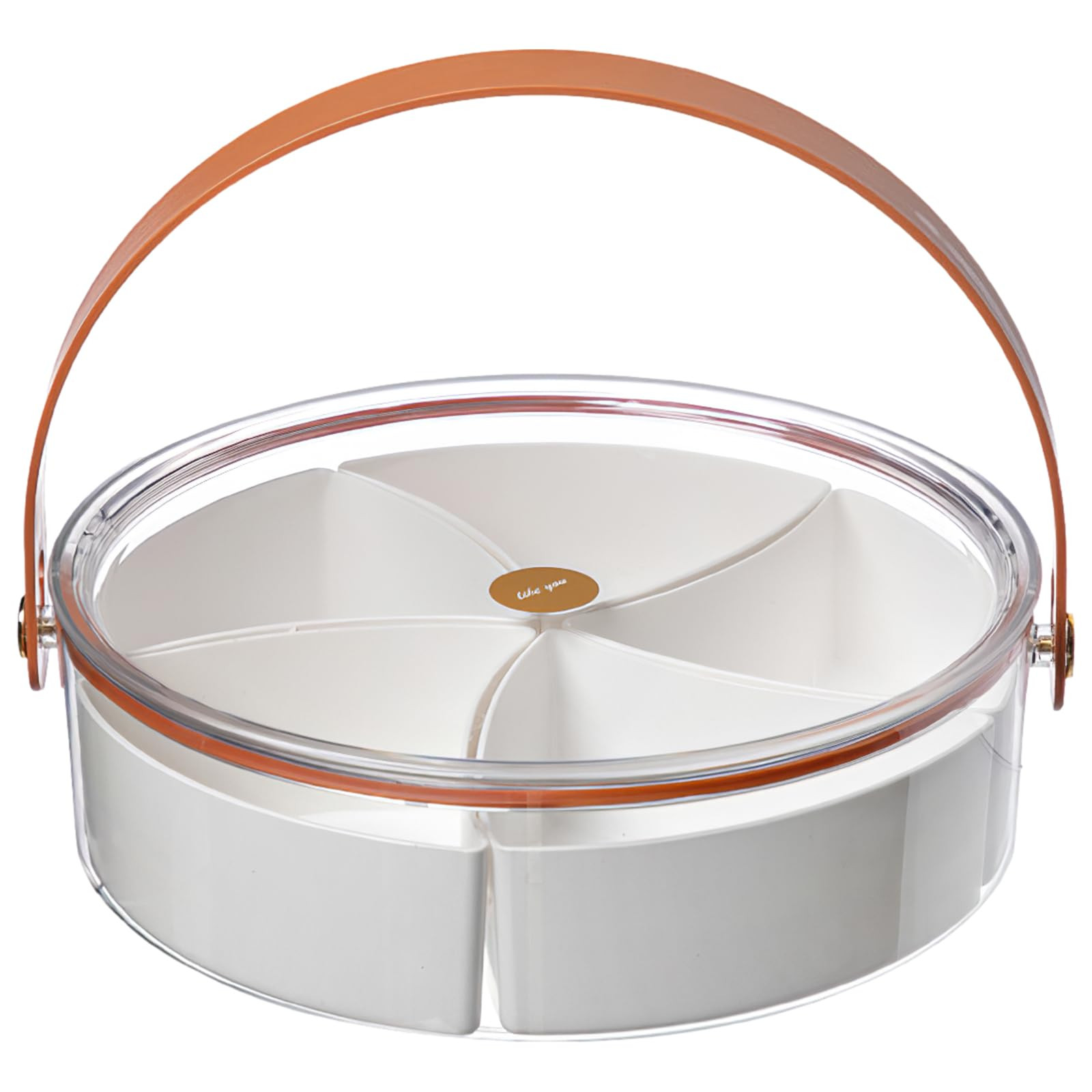 amokk Divided Serving Tray with Lid and Handle Snackle Box Charcuterie Container Portable Snack P... | Amazon (US)