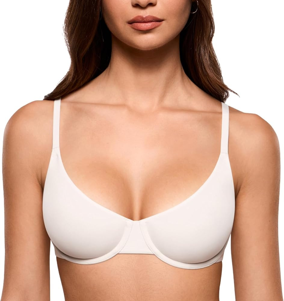 INLYRIC Women's Inbarely Plus Demi Balconette Bra No Padding Unlined Underwire Comfort Tshirt Sup... | Amazon (US)