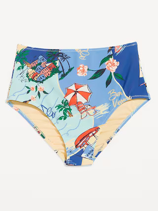 Matte High-Waisted Bikini Swim Bottoms | Old Navy (US)