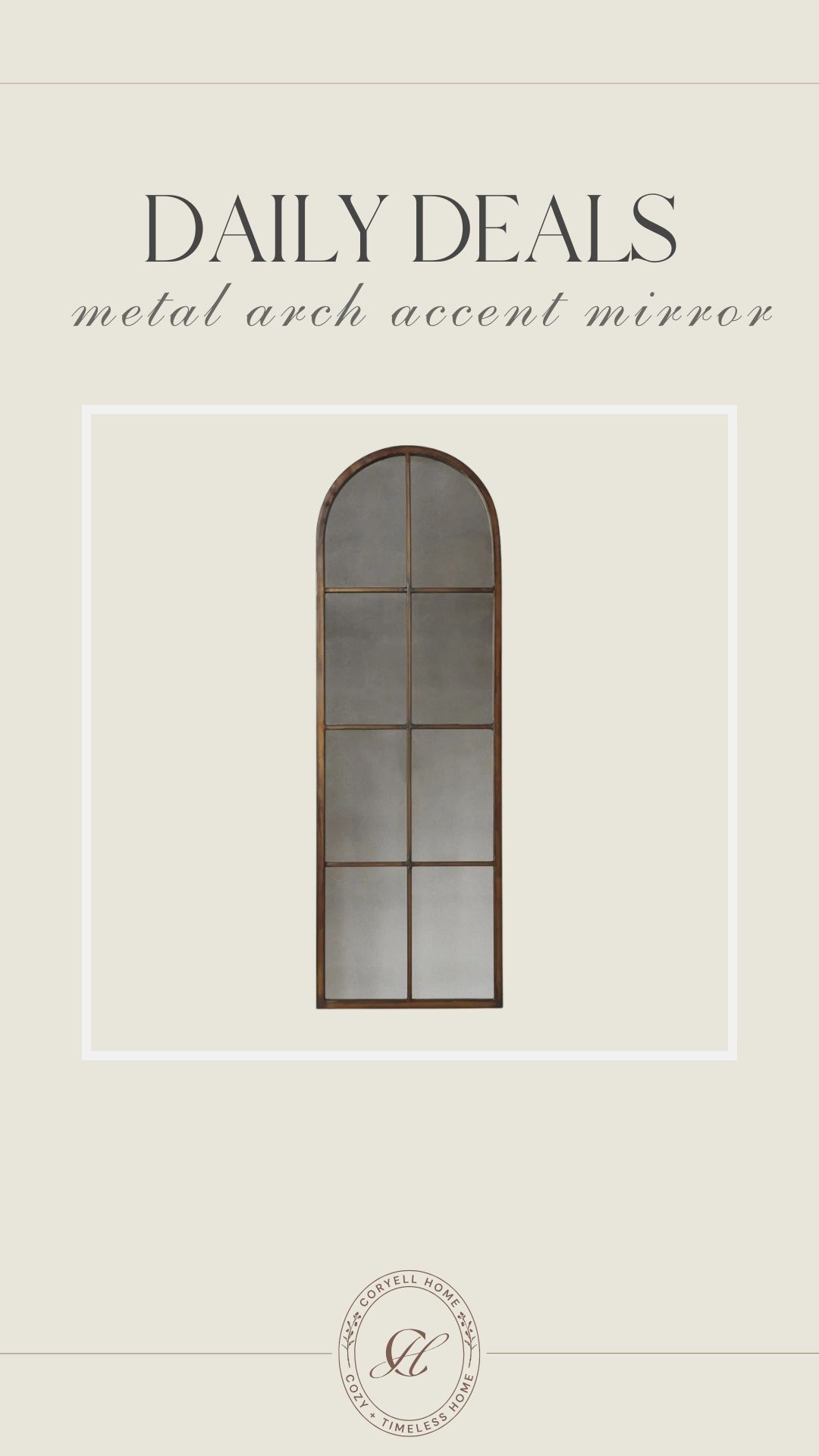 This accent mirror is gorgeous! It would be beautiful styled behind a nightstand, at the end of a hallway, or multiple styled side by side above a console. 

#LTKStyleTip #LTKHome