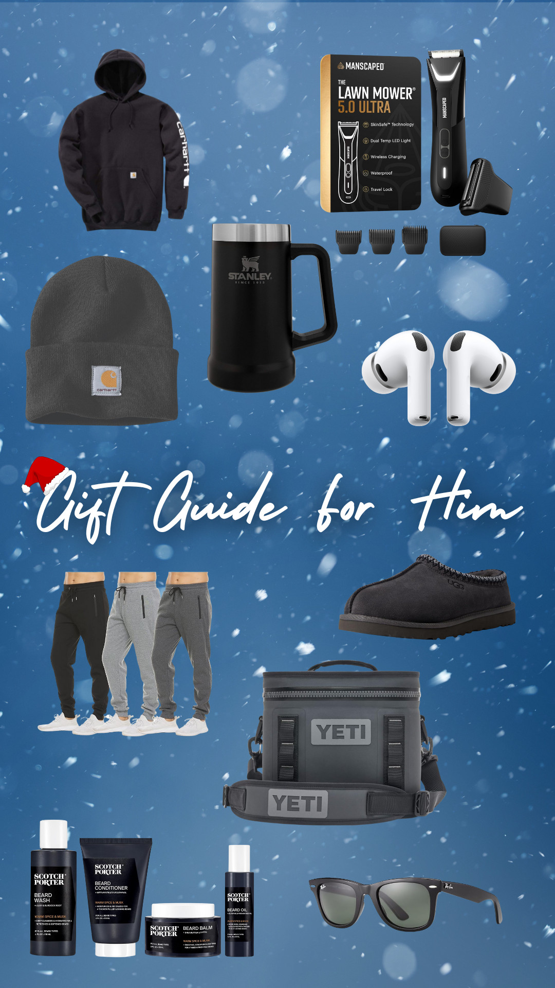 ✨ Gift Guide for Him — Practical, Cozy & Actually Cool 🎁❄️

If you never know what to get the men in your life… this is the list. Cozy hoodies, Carhartt beanies, joggers, UGG slip-ons, grooming sets, Stanley mugs, YETI coolers, AirPods, and all the things they’ll actually use every day. No misses — just solid, guy-approved gifts.

Perfect for boyfriends, husbands, brothers, dads, gym guys, outdoorsy guys, tech guys, and the “I don’t need anything” men we always end up shopping for.

Holiday SEO: gift guide for him, men’s holiday gifts, gifts for boyfriend, gifts for husband, Christmas gifts for men, men’s grooming gifts, cool gifts for guys, stocking stuffers for him, winter essentials for men.

✨ Tap to shop — easy, practical gifts he’ll actually love

#LTKGiftGuide #LTKselfcare #LTKHoliday