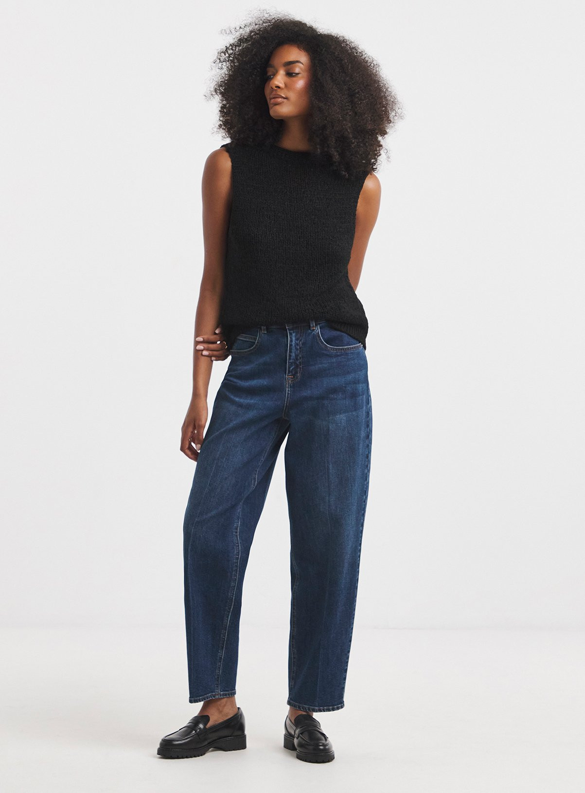 SIMPLY BE Smart Tapered Barrel Jean | Tu Clothing