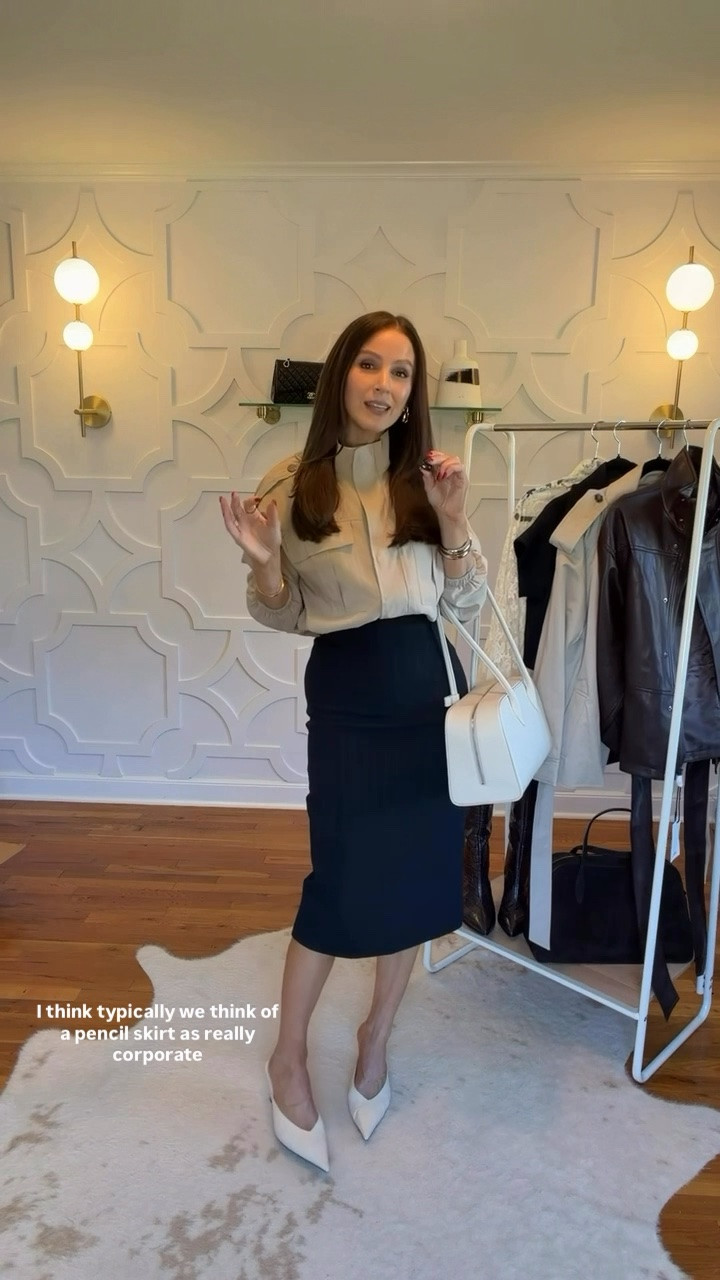 What I’m wearing to fashion week night 1! This is the best weight utility jacket for transitional weather! I did my true size. The skirt looks designer but it’s under $100. Also did my true size and did my true size in the shoes, too! Also linked the other way I styled this jacket for travel.

#LTKNYFW #LTKootd #LTKOver40