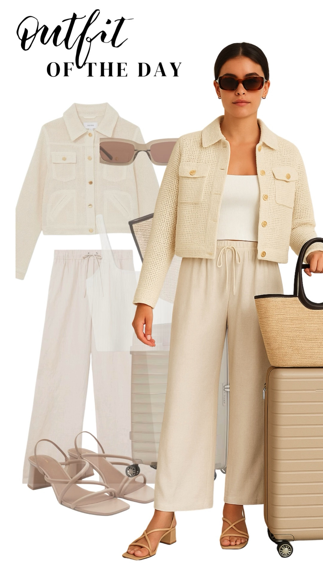 This is your airport outfit blueprint 🛫
Tonal, soft, and perfectly put together — because comfy can be chic.
Matching neutrals, block heels, and a woven tote make this look both elevated and travel-ready.
#AirportOutfit #TravelStyle #ChicComfort #TonalDressing #OutfitOfTheDay #WomensTravelStyle #OOTDUK #SoftNeutrals #ComfyButMakeItFashion #HighStreetInspo