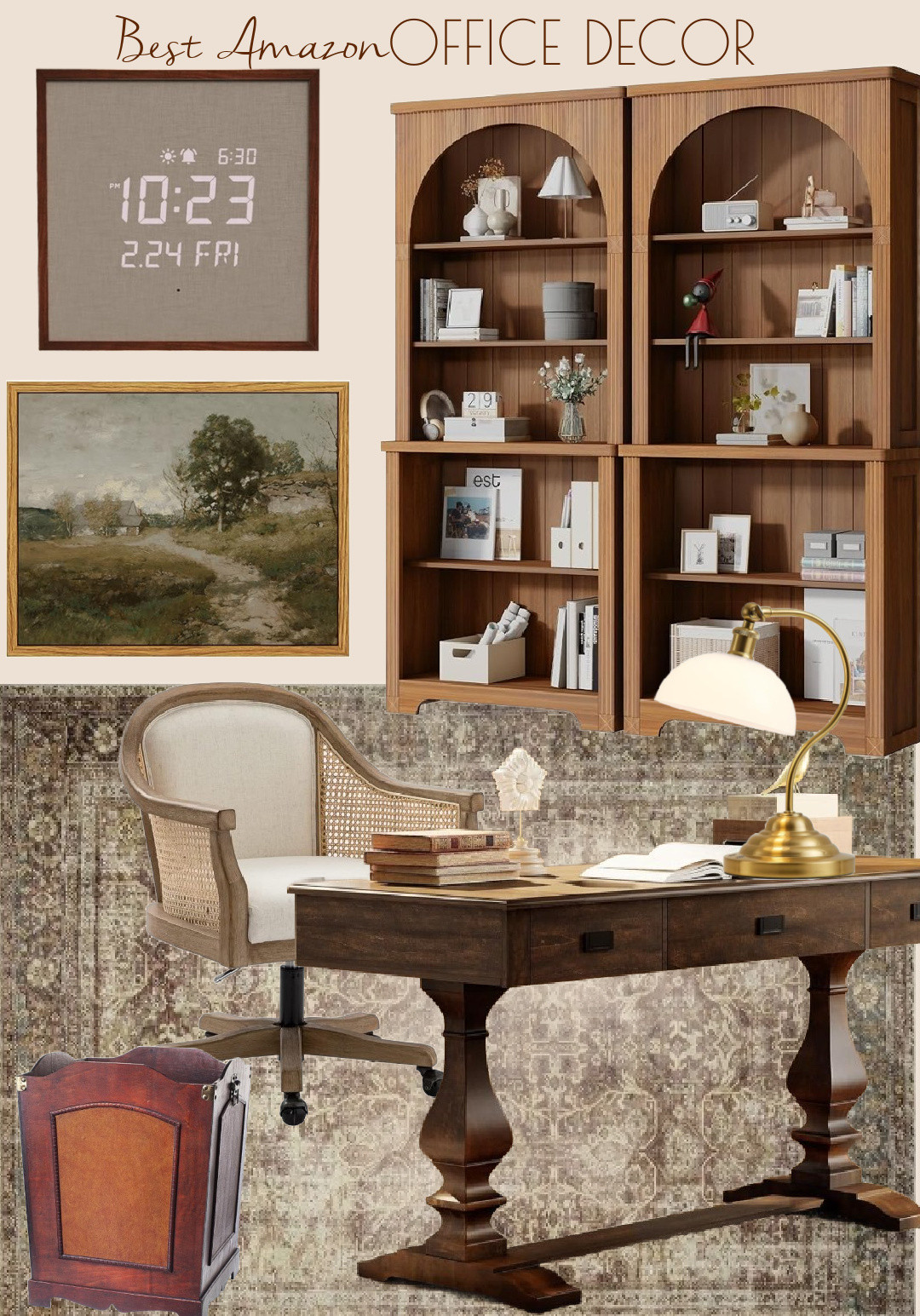 Best Amazon office decor finds that blend warmth and charm for a fall office refresh, perfect for transforming your workspace into a cozy, vintage-inspired space. 

 #LTKHome #LTKSaleAlert #LTKStyleTip