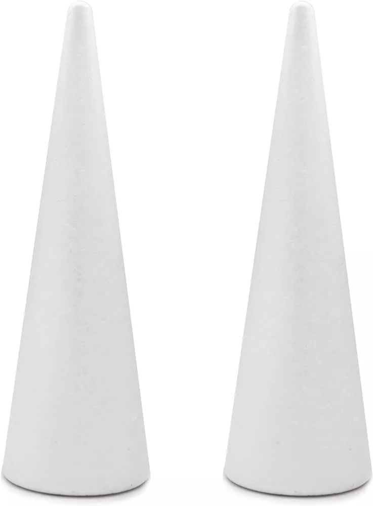 Styrofoam Cones: Pack of 2