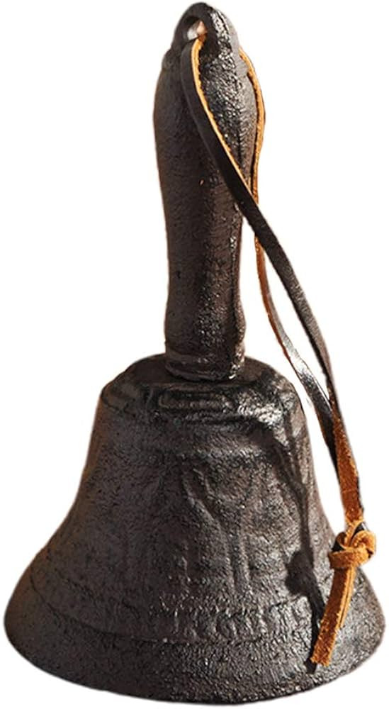 Milisten Hand Bell Vintage Iron Call Bell Wedding Bell School Church Classroom Bar Hand Bell (Rus... | Amazon (US)