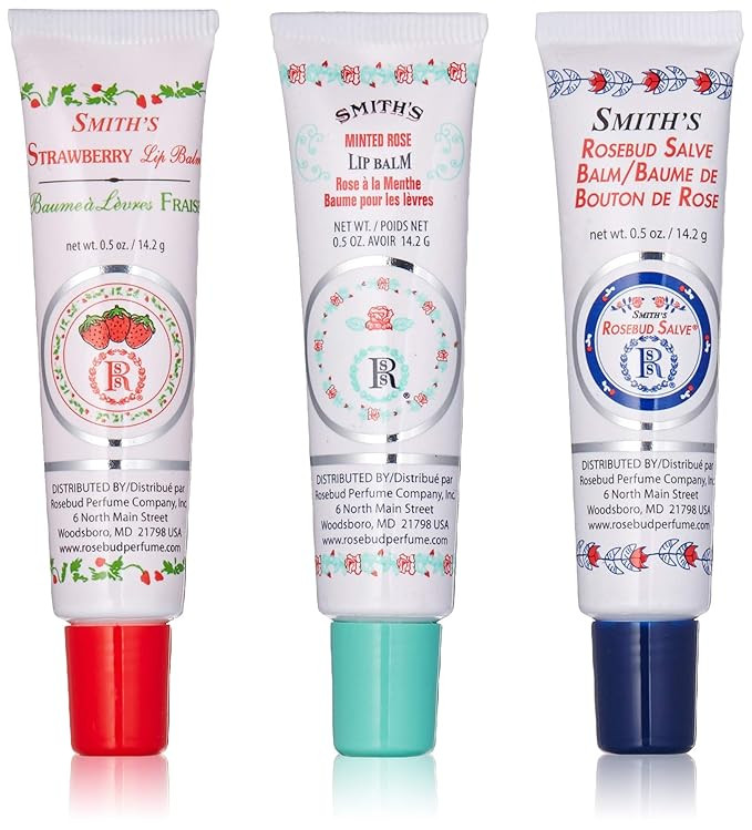 Rosebud Perfume Co. Tube 3 Pack: Smith's Rosebud Salve + Rosebud Lip Balm (Rose & Strawberry & Mi... | Amazon (US)