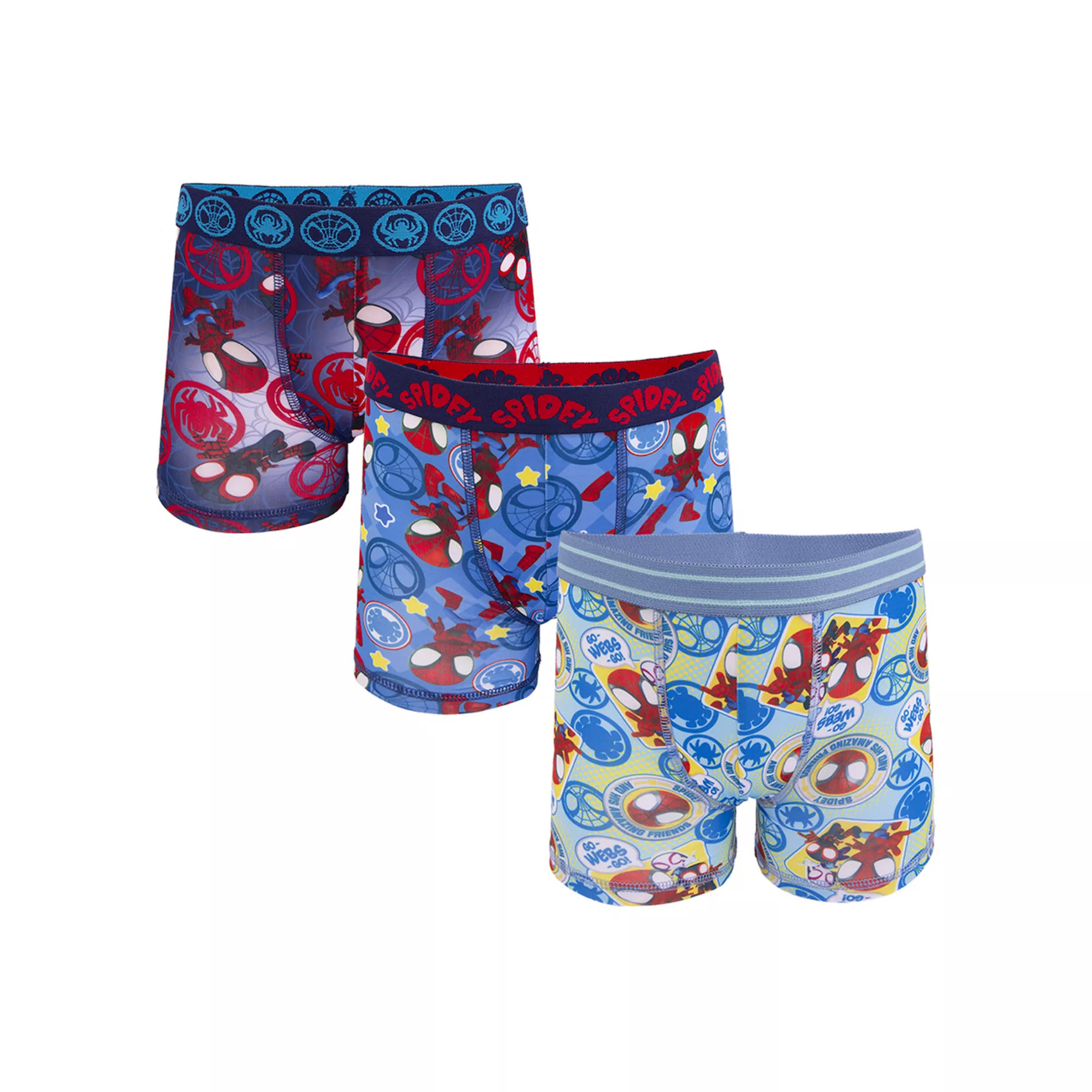 Toddler Boy Marvel Spidey and His Amazing Friends 3-Pack Athletic Boxer Briefs | Kohl's