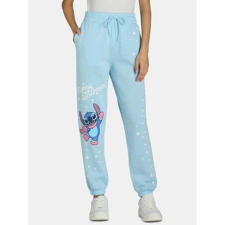 Disney Women’s Christmas Stitch Graphic Jogger Pants Sizes XXS-XXL | Walmart (US)