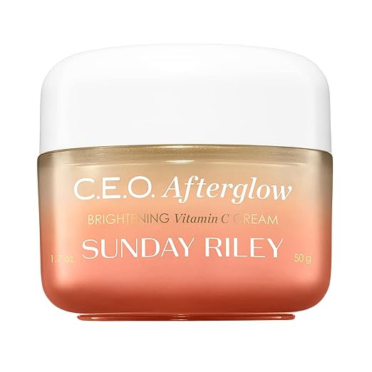 Sunday Riley C.E.O. Afterglow Brightening Vitamin C Cream Face Moisturizer, 1.7 oz | Amazon (US)