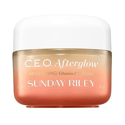 Amazon.com: Sunday Riley C.E.O. Afterglow Brightening Vitamin C Cream Face Moisturizer, 1.7 oz. :... | Amazon (US)