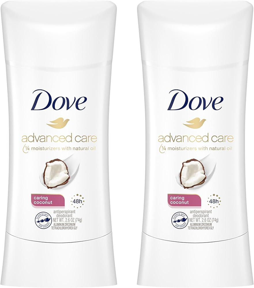 Dove Advanced Care Antiperspirant Deodorant Stick Caring Coconut Twin Pack for helping your skin ... | Amazon (US)