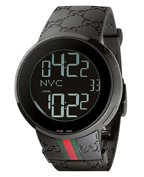 Gucci Unisex I-Gucci Collection Black Rubber Strap Watch 44mm YA114207 & Reviews - Watches - Jewe... | Macys (US)