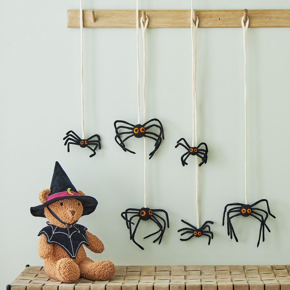 Ed Emberley Felt Spiders Hanging Decor | West Elm (US)
