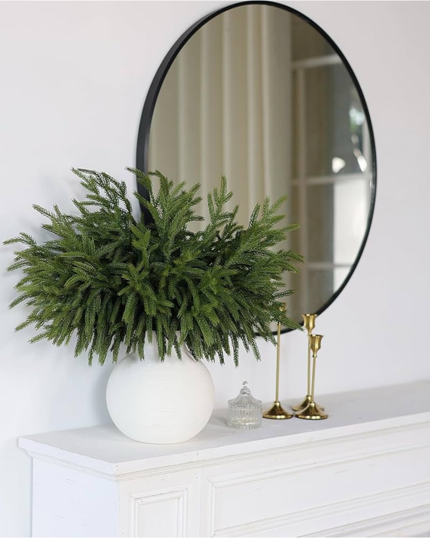 16 Pcs Real Touch Norfolk Pine Branch -18" Artificial Christmas Green Plants Branches. 

#LTKHoliday #LTKSeasonal #LTKHome