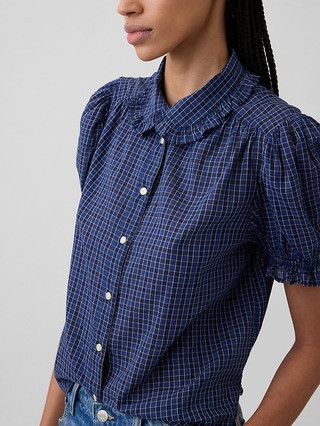 Relaxed Voile Puff Sleeve Top | Gap Factory