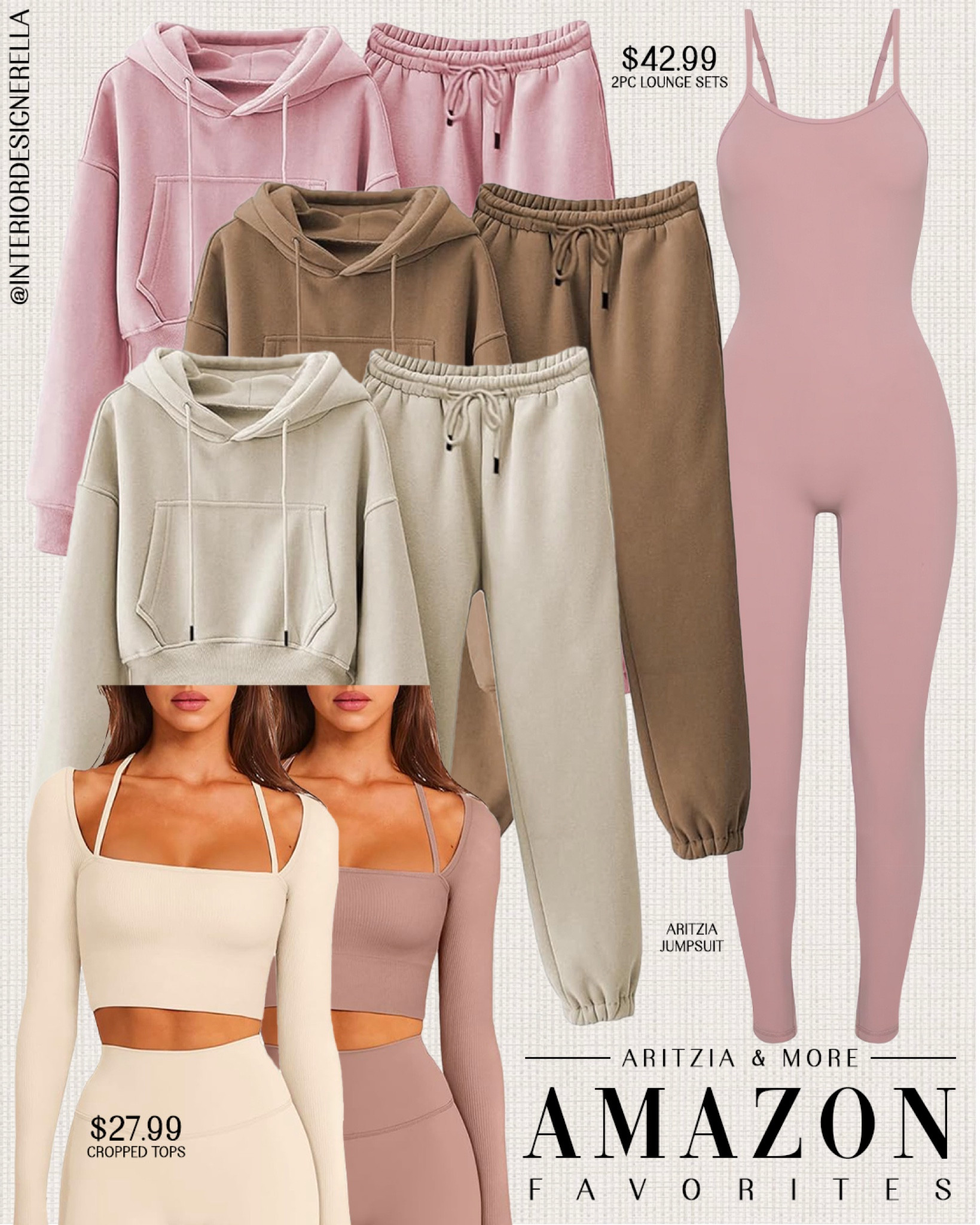 ARITZIA + Amazon finds!✨ $27.99 Amazon cropped tops + $42.99 2pc lounge sets!✨ Share this post with a friend!!🤗 Click on the “Shop OOTD Collages” collections on my LTK to shop!🤗 Have an amazing day!! Xo!! 

#LTKFitness #LTKFindsUnder50 #LTKFindsUnder100